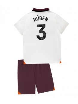 Billige Manchester City Ruben Dias #3 Bortedraktsett Barn 2023-24 Kortermet (+ Korte bukser)